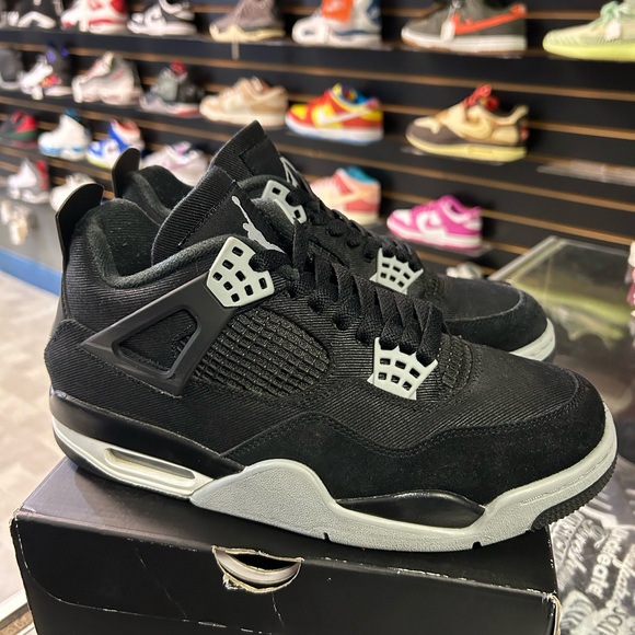 Size men’s - Nike Air Jordan 4 Retro SE Black Canvas Men's Shoes CLEAN - Picture 6 of 9